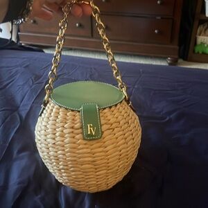 Frances Valentine New York Honeypot Wicker Basket Vachetta Natural